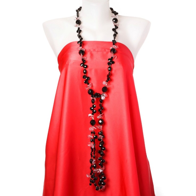 Transformer Necklace-Belt "Agate" (Imitation), Czech Glass, Murano Glass, Length 150cm