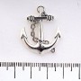 Findings Anchor Pendant with Chain 27x27mm pack of 6