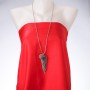 Pendant "Hedgehog" on Long Steel Cord, 85cm Length