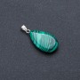 Malachite Drop Pendant (Pressed) 2.5x1.8cm