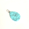 Teardrop Pendant Green Turquoise Stone (Pressed) 2.5*1.8cm