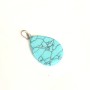 Teardrop Pendant Green Turquoise Stone (Pressed) 2.5*1.8cm