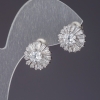 White Crystal Earrings, 1.2cm Length