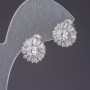 White Crystal Earrings, 1.2cm Length