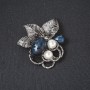 "Blueberry" Brooch, Silver-Tone Metal, 4.5cm