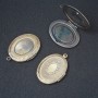 Locket Pendant Finding with Clasp, Bronze Metal Color, 3 x 2.4cm
