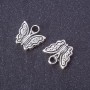 Findings Butterfly Pendant silver metal color d 13x13mm pack 20g +/-20pcs