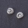 Ammonite Snail Bead Insert Finding, Silver Metal Color, d 10mm, 20g Pack +/-15pcs