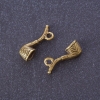 Tube Pendant Charm, Bronze Metal Color, 2x0.6cm, Pack of 12pcs