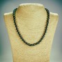Natural Stone Necklace Hematite Smooth Bead, Length 45cm, Diameter 8mm