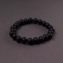 Elastic Bracelet Shungite (Imitation) Smooth Bead, Diameter 8mm, Length 18cm +