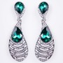 Crystal Chandelier Earrings "Feather"