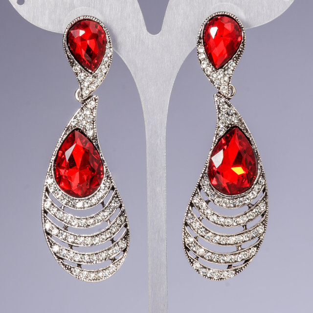 Crystal Chandelier Earrings "Feather"