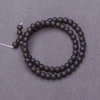 Shungite Beads Smooth Round on Thread (Imitation), Diameter 6mm, Length 37cm