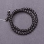 Shungite Beads Smooth Round on Thread (Imitation), Diameter 6mm, Length 37cm