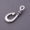 Silver-Tone Hook Finding, 4.5x1.5cm