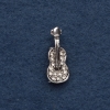 Violin Brooch, 2.5x1cm, gray metal