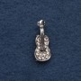 Violin Brooch, 2.5x1cm, gray metal