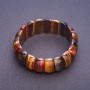 Tiger's Eye, Hawk's Eye, Bull's Eye Elastic Bracelet, Rectangular Link 2.5x1cm