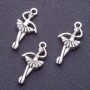 Ballerina Pendant Finding L7mm d1-1.5mm Silver Color, Pack 20g +/-11pcs