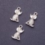 Dog Pendant Finding, Length 18mm d1mm Silver Color, Pack 20g +/-19pcs