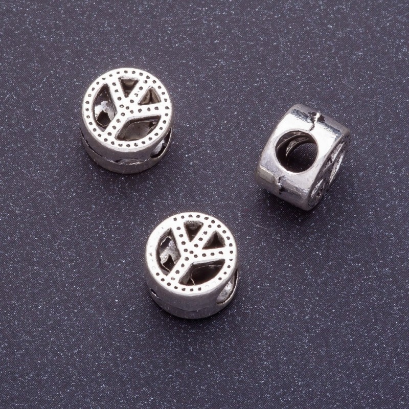 Pandora “World” Bead Findings, 11mm Diameter / 4mm Hole, 20g Pack (+/-9 pcs)