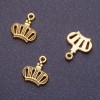 Crown Pendant Finding, Length 14mm d1-1.5mm, Antique Gold Color, Pack 20g +/-23pcs