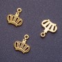 Crown Pendant Finding, Length 14mm d1-1.5mm, Antique Gold Color, Pack 20g +/-23pcs