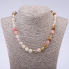 Natural Stone Necklace Chalcedony, Diameter 10mm, Length 45cm