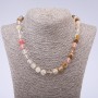 Natural Stone Necklace Chalcedony, Diameter 10mm, Length 45cm