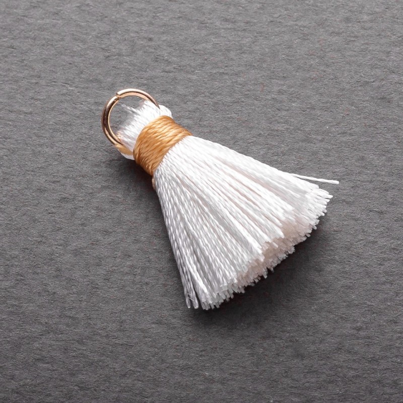 Craft Blank Mini Silk Tassel with Ring, L cm, 5mm Diameter, Price per 1 pc
