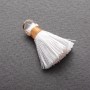 Craft Blank Mini Silk Tassel with Ring, L cm, 5mm Diameter, Price per 1 pc