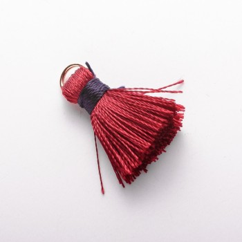 Craft Blank Mini Silk Tassel with Ring, L cm, 5mm Diameter, Price per 1 pc