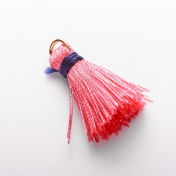 Craft Blank Mini Silk Tassel with Ring, L cm, 5mm Diameter, Price per 1 pc