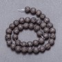 Natural Lava Stone Beads on a String, Diameter 10mm +/-, Length 37cm