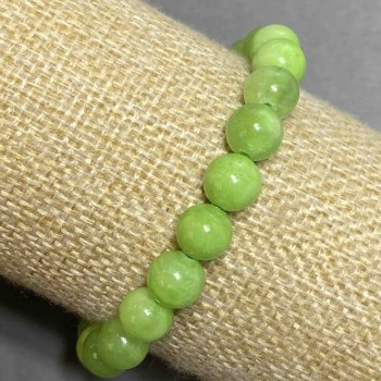 Natural Onyx Stone Bracelet on Elastic, 8mm Diameter, 18cm Length