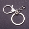 Price per Pack /10pcs. Keychain Base with Two Attachments — Lobster Clasp + Ring, Diameter 3cm, Length 5cm