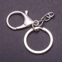 Price per Pack /10pcs. Keychain Base with Two Attachments — Lobster Clasp + Ring, Diameter 3cm, Length 5cm