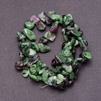 Natural Zoisite Stone Beads on Fishing Line, Butterfly Shape, 8-12mm Diameter, 38cm Length