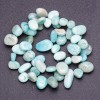 Natural Amazonite Stone Beads, Tumbled "Butterfly" Shape, Grade B, Diameter 6-12mm (+/-), String Length 41cm