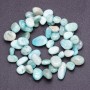 Natural Amazonite Stone Beads, Tumbled "Butterfly" Shape, Grade B, Diameter 6-12mm (+/-), String Length 41cm