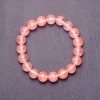Natural Chalcedony Smooth Round Bead Bracelet, 10mm (+/-) Diameter on Elastic, 18cm Circumference