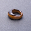 Tiger's Eye Natural Stone Ring, Size 20mm