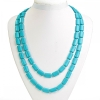 Turquoise Necklace, Rectangle 12x18mm, Length 114cm