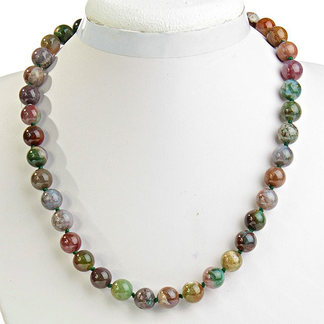 Multicolor Jasper Necklace, 12mm Bead, Length 47cm