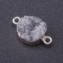 Connector "Gray Snow" metal color "silver" L1mm, diameter 14mm plastic