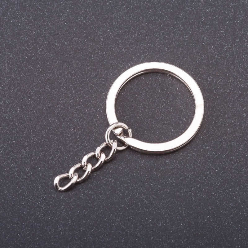 Price per Pack /10pcs. Keychain Base, 28mm Diameter, 5cm Length