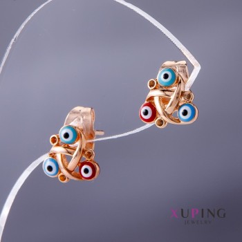 Xuping "Eye" Earrings, diameter 8mm