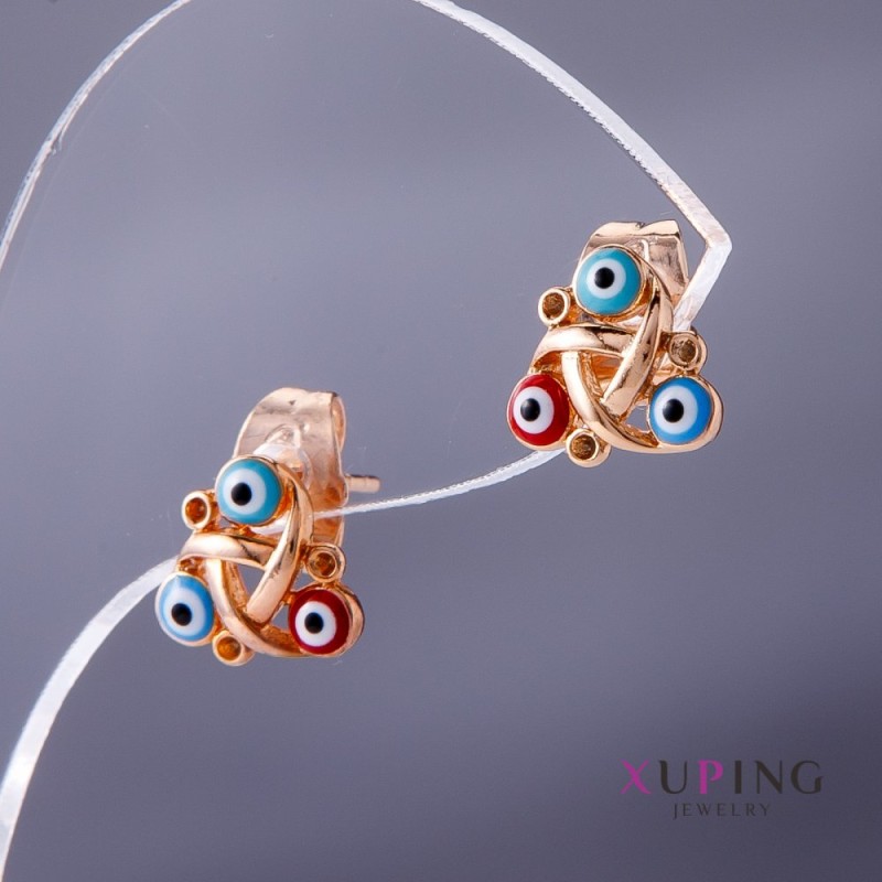 Xuping "Eye" Earrings, diameter 8mm