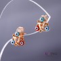 Xuping "Eye" Earrings, diameter 8mm